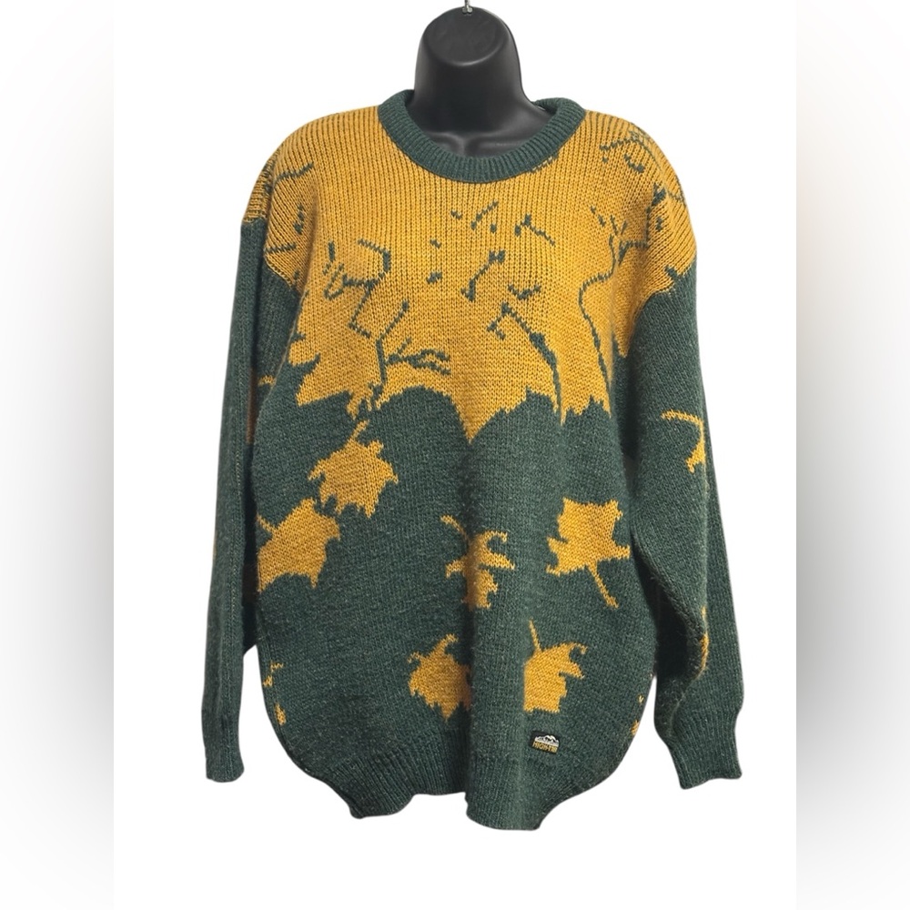 Eaton Yellow and Green Knit Sweater